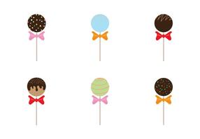 Gratis Cake Pops Vector Illustratie