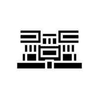 villa huis glyph pictogram vectorillustratie vector