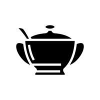 suikerpot glyph pictogram vectorillustratie vector