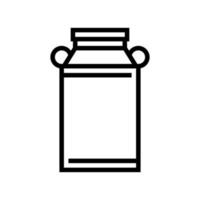 melk kan lijn pictogram vectorillustratie vector