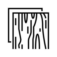 houten isolatie laag lijn pictogram vectorillustratie vector