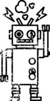 defecte robot noodlijdende icoon vector