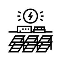 zonne-elektriciteit paneel lijn pictogram vectorillustratie vector