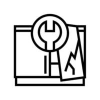 reparatie meubels lijn pictogram vectorillustratie vector