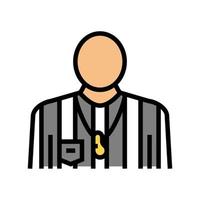 arbiter rechter of scheidsrechter voetbal kleur pictogram vectorillustratie vector