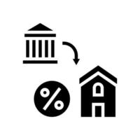 huisvesting voordelen glyph pictogram vectorillustratie vector