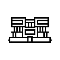 villa huis lijn pictogram vectorillustratie vector