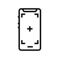 mobiele telefoon foto camera lijn pictogram vectorillustratie vector