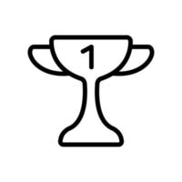 de prijs trofee pictogram vector. geïsoleerde contour symbool illustratie vector