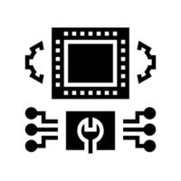 engineering systeem glyph pictogram vectorillustratie vector