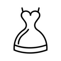 vrouwen s jurk pictogram vector. geïsoleerde contour symbool illustratie vector