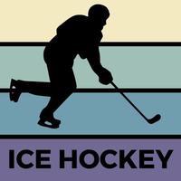 ijshockey silhouet sport activiteit vectorafbeelding vector