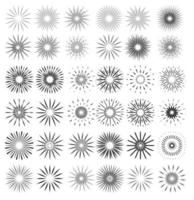 zwart vuurwerk symbool logo illustratie decoratief vector sjabloon mega bundel set