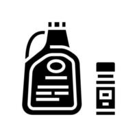 vloeistof voor zorg kamerplant glyph pictogram vectorillustratie vector