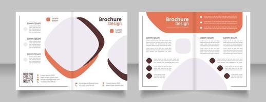 bouwplaats tweevoudig brochure sjabloonontwerp. half gevouwen boekje mockup set met kopie ruimte voor tekst. bewerkbare folders van 2 papieren pagina's vector