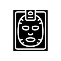 gezichtsmasker glyph pictogram vectorillustratie vector