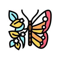 vlinder boho kleur pictogram vectorillustratie vector