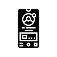 mobiele applicatie glyph pictogram vectorillustratie vector