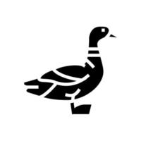 eend vogel glyph pictogram vectorillustratie vector