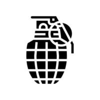 granaat oorlog wapen glyph pictogram vectorillustratie vector