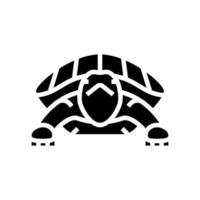 schildpad tropische glyph pictogram vectorillustratie vector