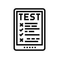 online test lijn pictogram vectorillustratie vector