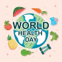 wereldgezondheidsdag, gezonde gewoontes vector