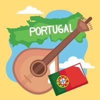 portugal belettering met fado vector
