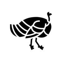 Turkije vogel glyph pictogram vectorillustratie vector