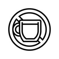 koffie drinken verslaving lijn pictogram vectorillustratie vector