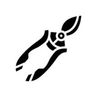 snoeischaar voor het snijden van kamerplant tak glyph pictogram vectorillustratie vector