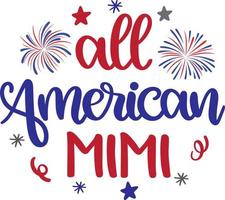 all american mimi vector, 4 juli vector, amerika vector