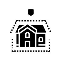 huis isolatie glyph pictogram vectorillustratie vector