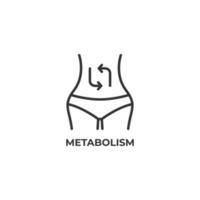 vector teken van metabolisme symbool is geïsoleerd op een witte achtergrond. pictogram kleur bewerkbaar.