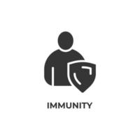 vector teken van immuniteit symbool is geïsoleerd op een witte achtergrond. pictogram kleur bewerkbaar.