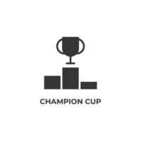 vector teken van kampioen cup symbool is geïsoleerd op een witte achtergrond. pictogram kleur bewerkbaar.