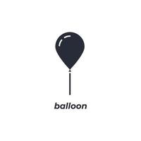 vector teken van ballon symbool is geïsoleerd op een witte achtergrond. pictogram kleur bewerkbaar.