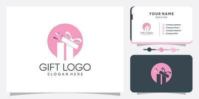 cadeau-logo-ontwerpvector met creatieve moderne conceptstijl vector