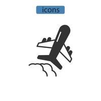 vliegtuig pictogrammen symbool vectorelementen voor infographic web vector