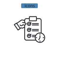 voorbereiding pictogrammen symbool vector-elementen voor infographic web vector