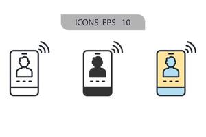 aanroepende pictogrammen symbool vectorelementen voor infographic web vector