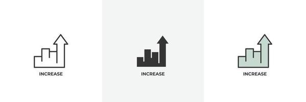 pictogram verhogen. lijn, solide en gevulde omtrek kleurrijke versie, omtrek en gevuld vectorteken. idee symbool, logo afbeelding. vectorafbeeldingen vector