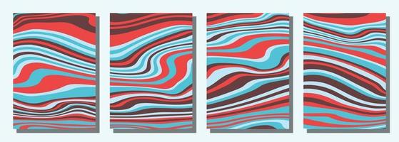 abstracte psychedelische groovy set achtergrond. vector