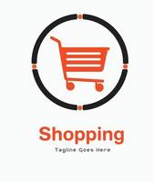 winkelen logo online winkelen winkel winkelcentrum e-commerce bedrijf bedrijf vector logo afbeelding