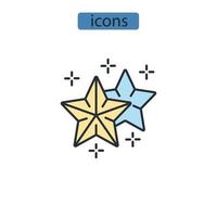 seastar iconen symbool vector-elementen voor infographic web vector