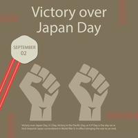 overwinning op de dag van Japan. vector