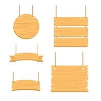 houten bord illustratie set collectie vector