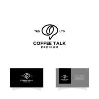 koffie talk logo ontwerpsjabloon vector