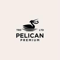 premium pelikaan vector logo ontwerp