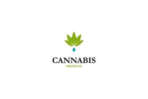 platte cannabis olie logo ontwerp illustratie vector inspiratie idee